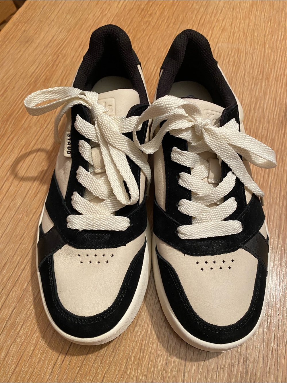 Black and White Low-Top Sneakers